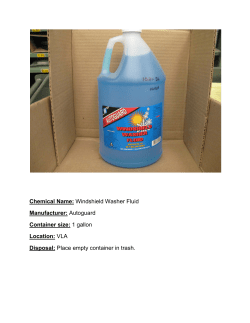 Chemical Name: Windshield Washer Fluid Manufacturer: Autoguard