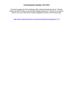 Supply List by grade level