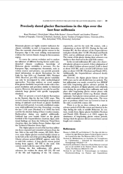 Precisely dated glacier fluctuations in the Alps over the last four