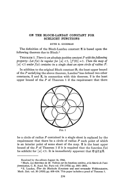 ON THE BLOCH-LANDAU CONSTANT FOR