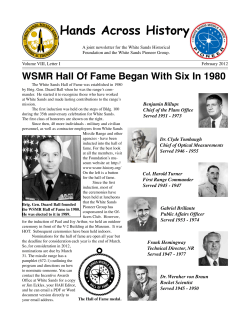 Hands Across History - White Sands Missile Range Museum