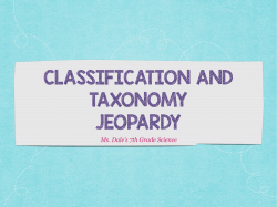 Classification and Taxonomy Test Review