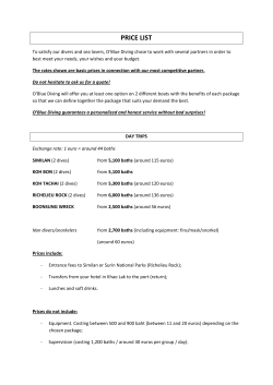 price list - Globe Divers