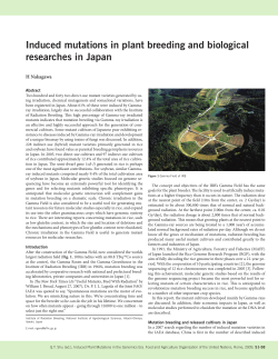 Induced mutations in plant breeding and biological