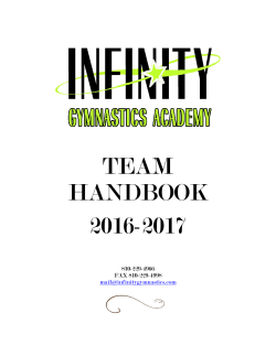 team handbook - Infinity Gymnastics Academy