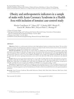 Obesity and anthropometric indicators in a sample of males with