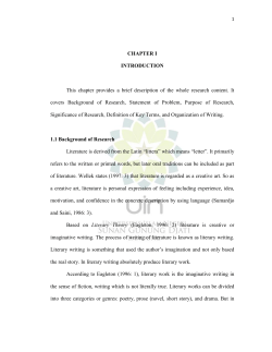CHAPTER I INTRODUCTION This chapter provides a brief