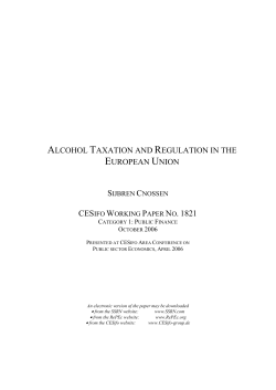 alcohol taxation and regulation in the european union
