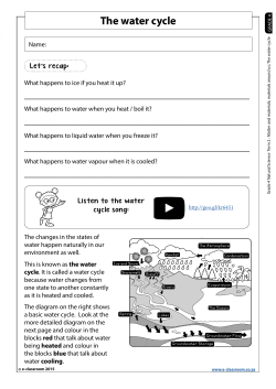 The water cycle - E
