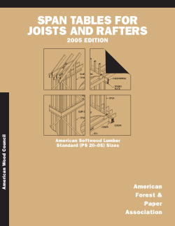 span tables for joists and rafters