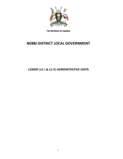 administrative units of nebbi district