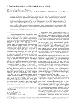 A Combined Empirical and Mechanistic Codon Model