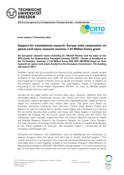 Press release - Center for Regenerative Therapies Dresden