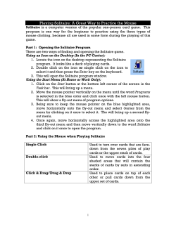 Playing Solitaire: A great way to practice the