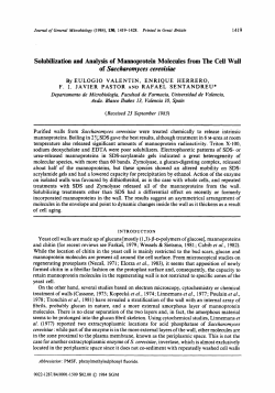 Solubilization and Analysis of Mannoprotein Molecules from The