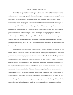 Lucan`s Suicidal Map of Rome.