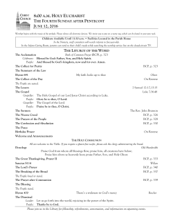 JUNE 12, 2016 - Historic Christ Church