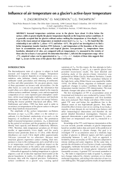 Influence of air temperature on a glacier`s active
