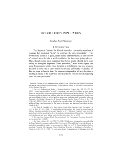 Overruled by Implication - Seattle University School of Law Digital