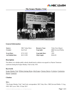 The Scopes Monkey Trial