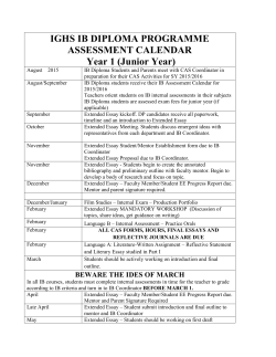 Assessment Calendar