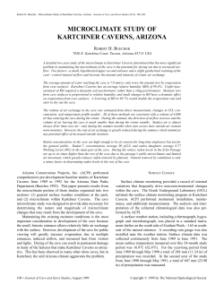 microclimate study of kartchner caverns, arizona