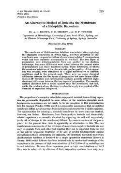 An Alternative Method of Isolating the Membrane of a