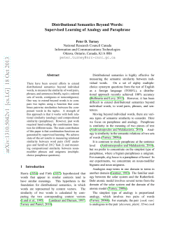 Distributional semantics beyond words: Supervised learning of