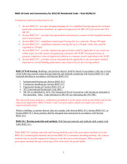 R602.10 Code and Commentary for 2012 NC Residential
