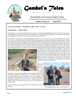 April - Sonoran Audubon Society