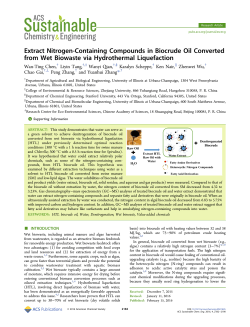 Extract Nitrogen-Containing Compounds in Biocrude Oil Converted