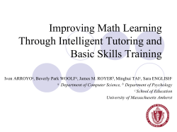 Improving Math Learning Through Intelligent Tutoring and Basic