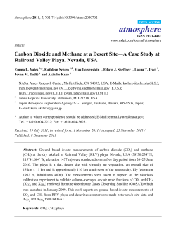 Carbon Dioxide and Methane at a Desert Site—A Case Study at