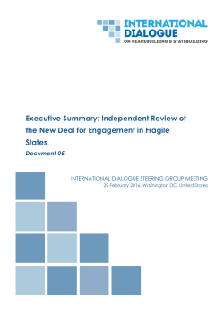 Preliminary Findings of the Independent Review of the New Deal