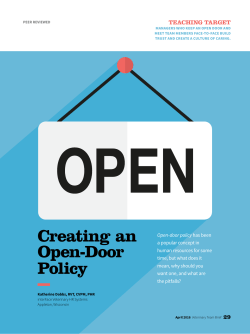 Creating an Open-Door Policy