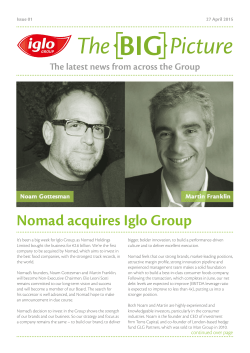 Nomad acquires Iglo Group