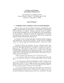 Of Theory and Theodicy - University of Texas School of Law