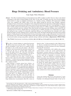 Binge Drinking and Ambulatory Blood Pressure
