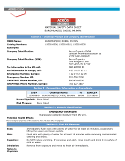 MATERIAL SAFETY DATA SHEET EUROPIUM(III) OXIDE, 99.99%