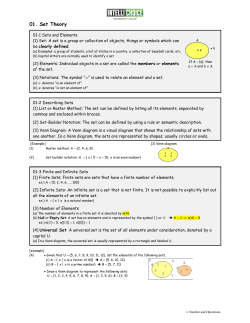 01. Set Theory - IntelliChoice.org