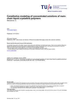 Constitutive modeling of concentrated solutions of main