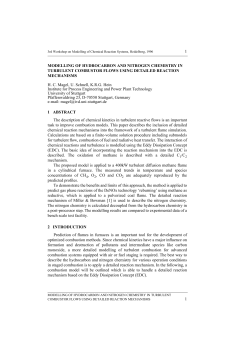 MODELLING OF HYDROCARBON AND NITROGEN CHEMISTRY