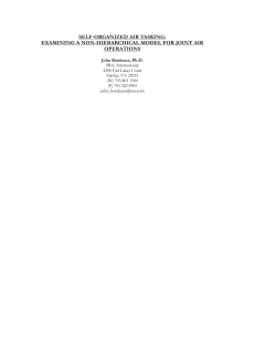 self-organized air tasking: examining a non