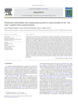 Nutritional vulnerability and compensatory growth in early juveniles