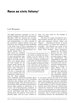 Race as civic felony