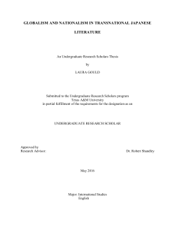 globalism and nationalism in transnational japanese literature