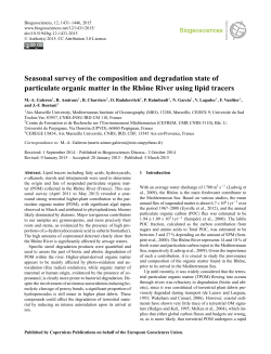 Seasonal survey of the composition and degradation state of