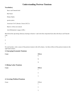 Understanding Postwar Tensions