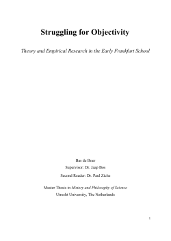 Struggling for Objectivity - Utrecht University Repository