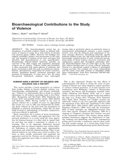 Bioarchaeological Contributions to the Study of